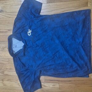 Mens Champion Georgia Tech Polo Shirt Blue Floral NCAA Size XL